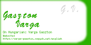 gaszton varga business card